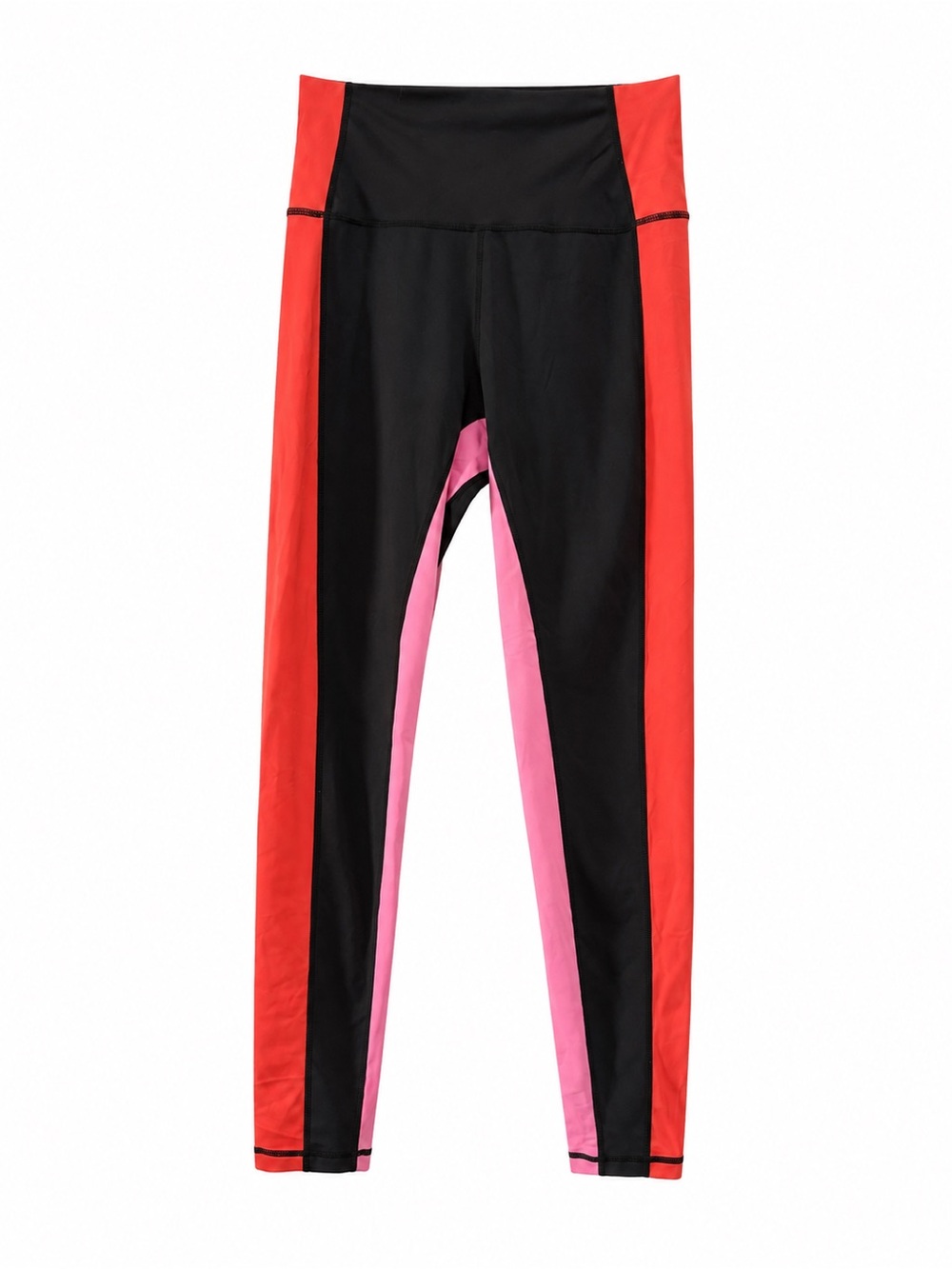 WILO The Label Colorblock High Rise Leggings Black Red Pink Size Small